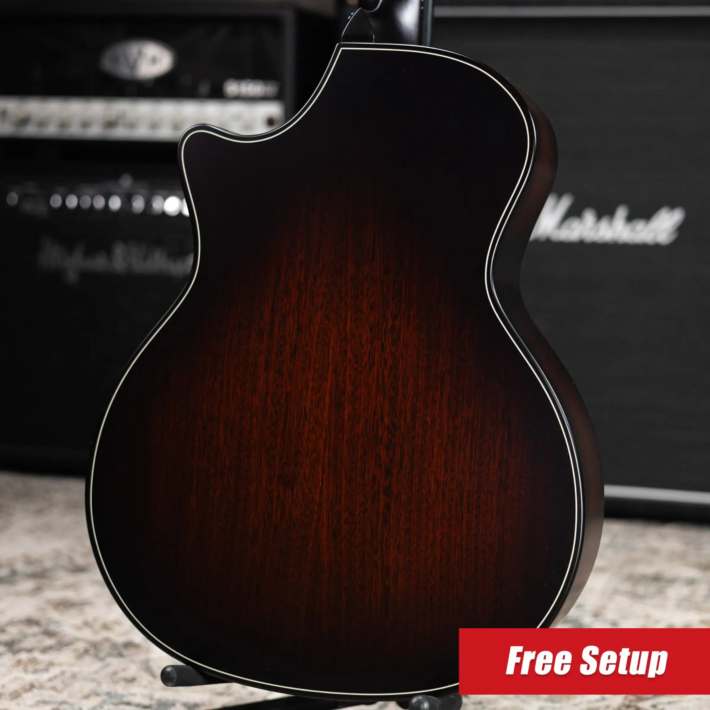 Taylor Next Generation Builders Edition 324ce Grand Auditorium Acoustic/Electric Guitar - Kona Burst with Hardshell Case