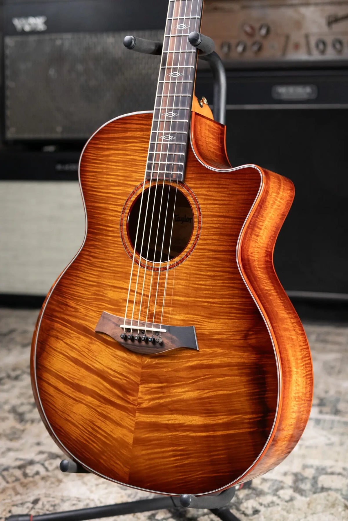 Taylor Custom #12343 Grand Auditorium Acoustic/Electric Guitar - Master Grade Koa with Hardshell Case