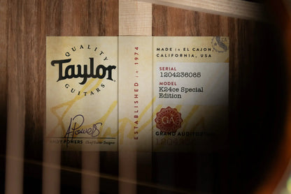 Taylor Next Generation K24ce Special Edition Grand Auditorium Acoustic/Electric Guitar - Shaded Edgeburst with Hardshell Case