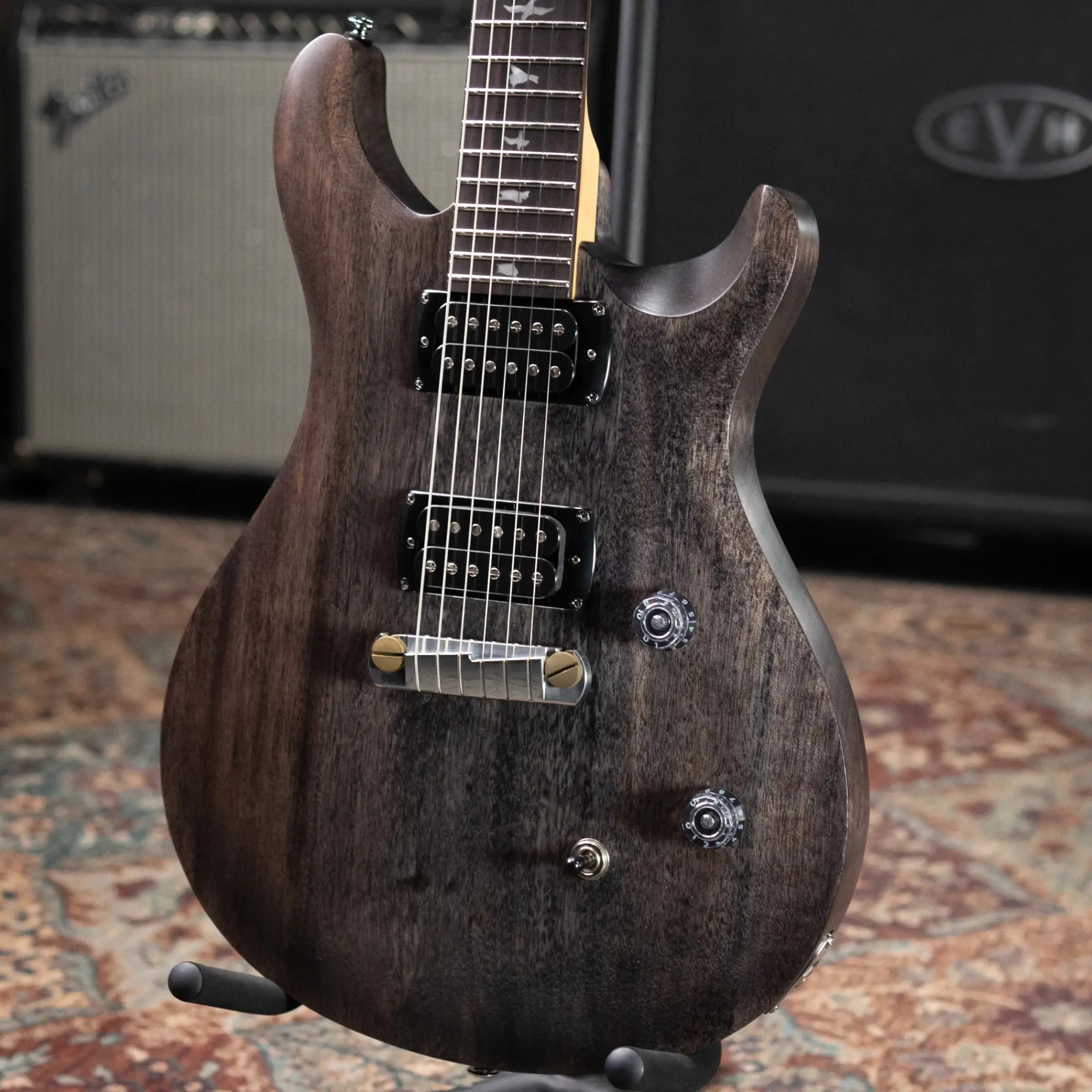 PRS SE CE 24 Standard Stoptail Satin Electric Guitar - Charcoal with Gig Bag