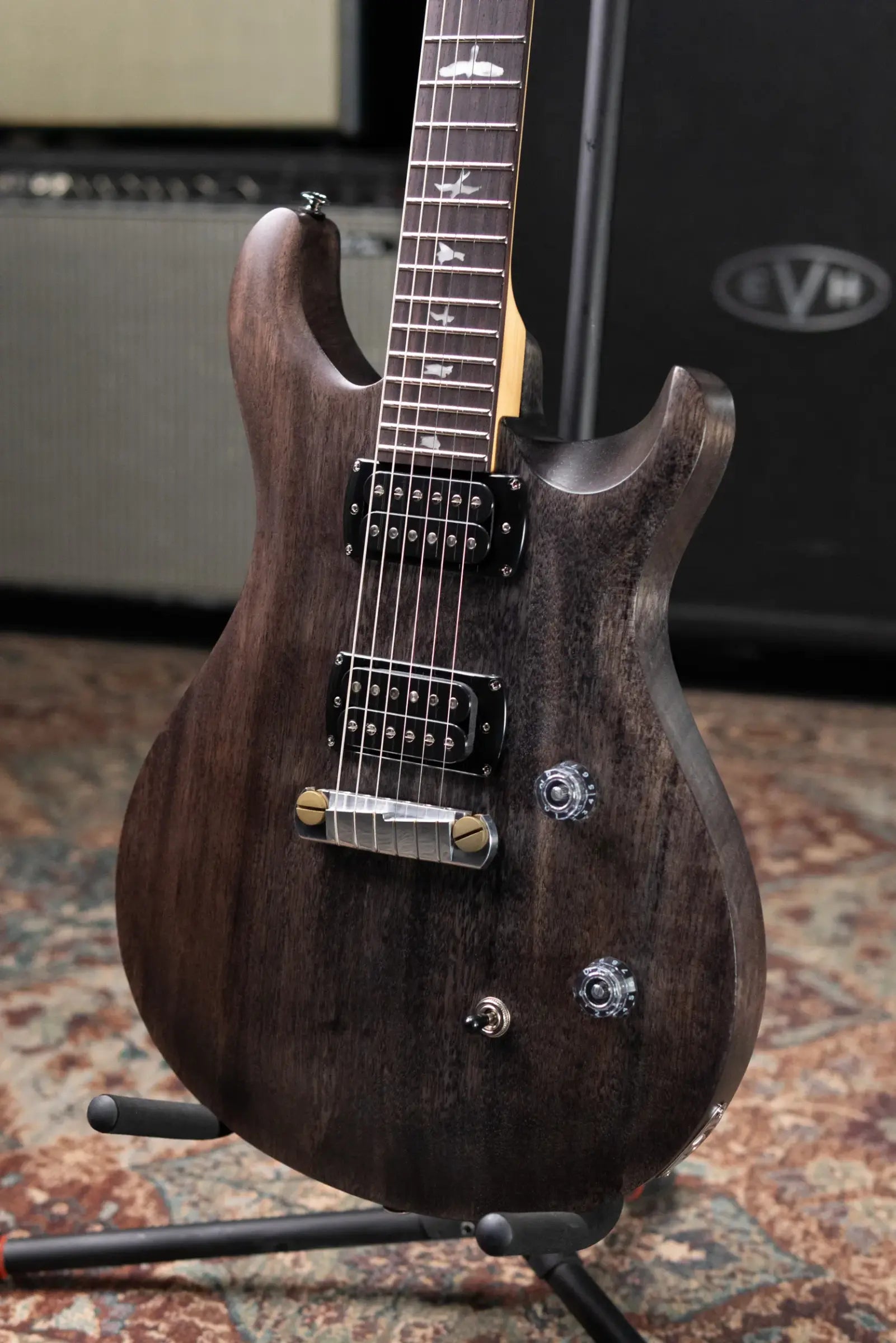 PRS SE CE 24 Standard Stoptail Satin Electric Guitar - Charcoal with Gig Bag