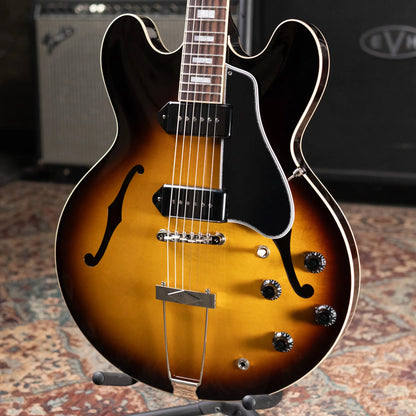 Gibson ES-330 Hollow Body Electric Guitar - Tobacco Burst with Hardshell Case