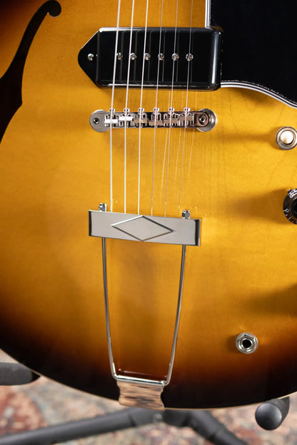 Gibson ES-330 Hollow Body Electric Guitar - Tobacco Burst with Hardshell Case