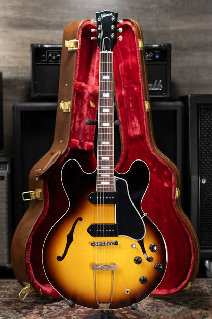 Gibson ES-330 Hollow Body Electric Guitar - Tobacco Burst with Hardshell Case