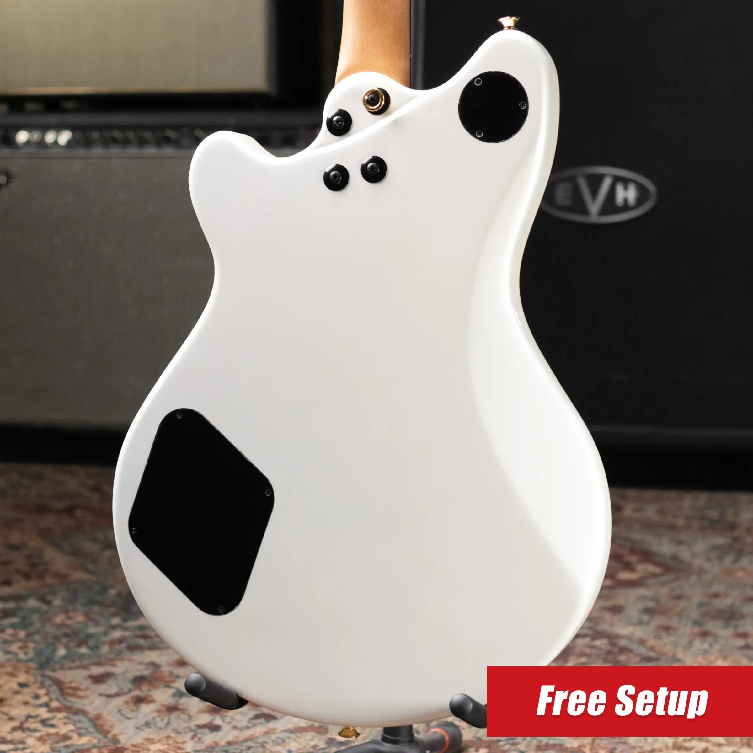 EVH SA-126 Special Semi-hollow Electric Guitar - Platinum Pearl Metallic with Hardshell Case