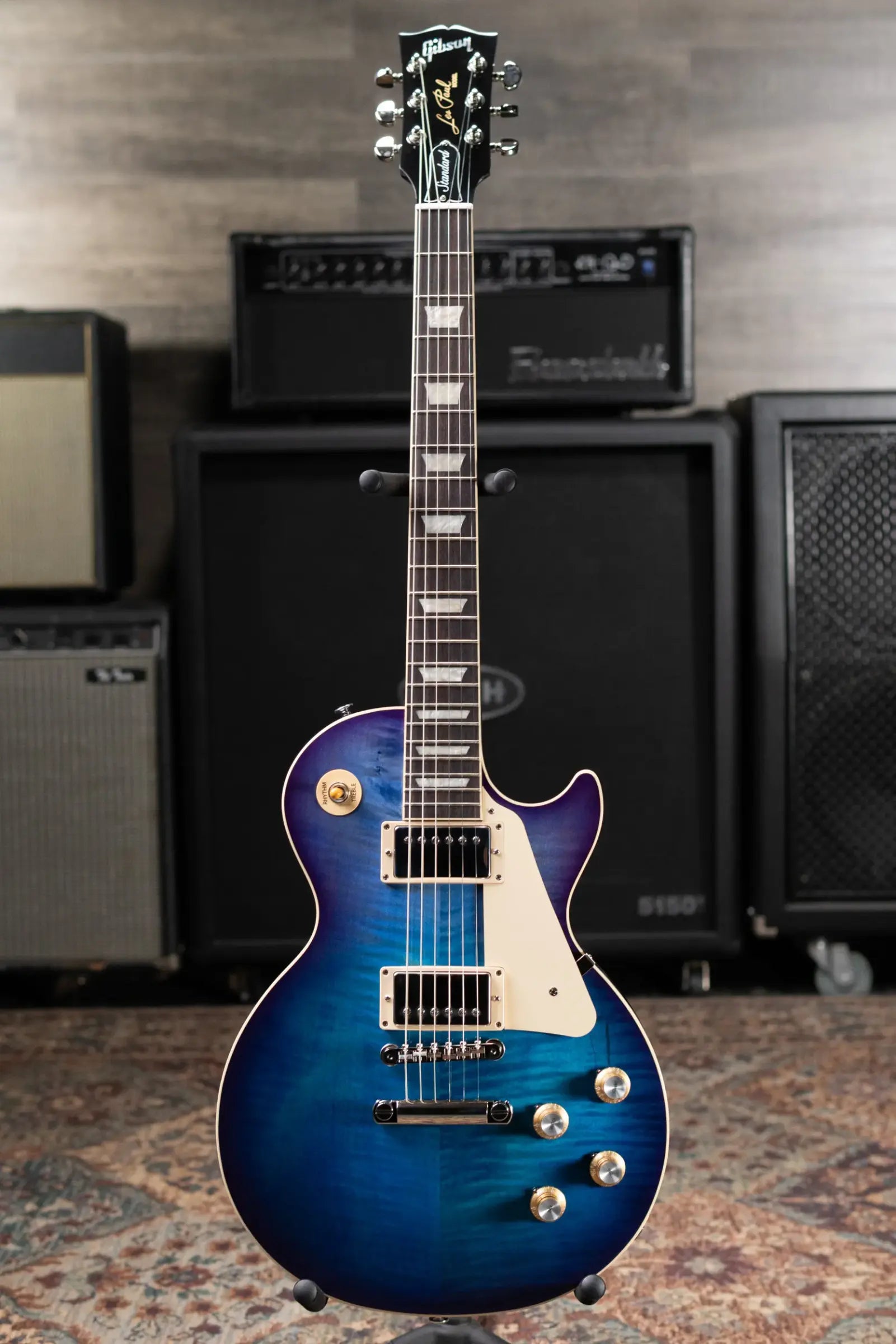 Gibson Les Paul Standard 60s Figured Top Electric Guitar - Blueberry Burst with Hardshell Case