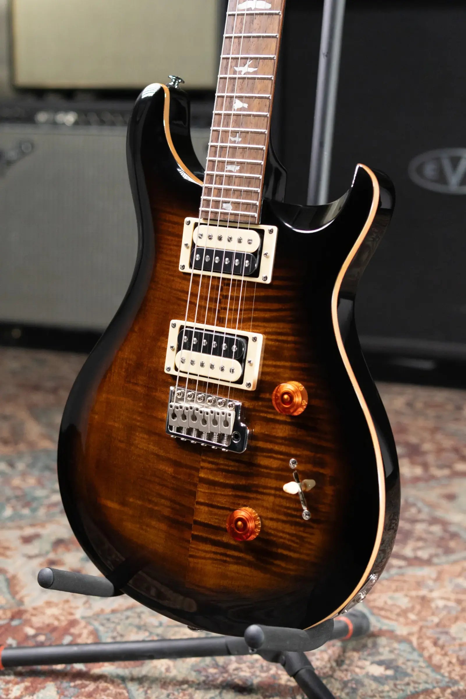 PRS SE Custom 24 Electric Guitar - Black Gold with Gig Bag - Used