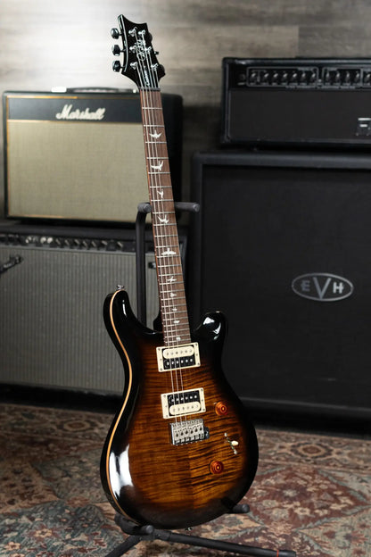 PRS SE Custom 24 Electric Guitar - Black Gold with Gig Bag - Used