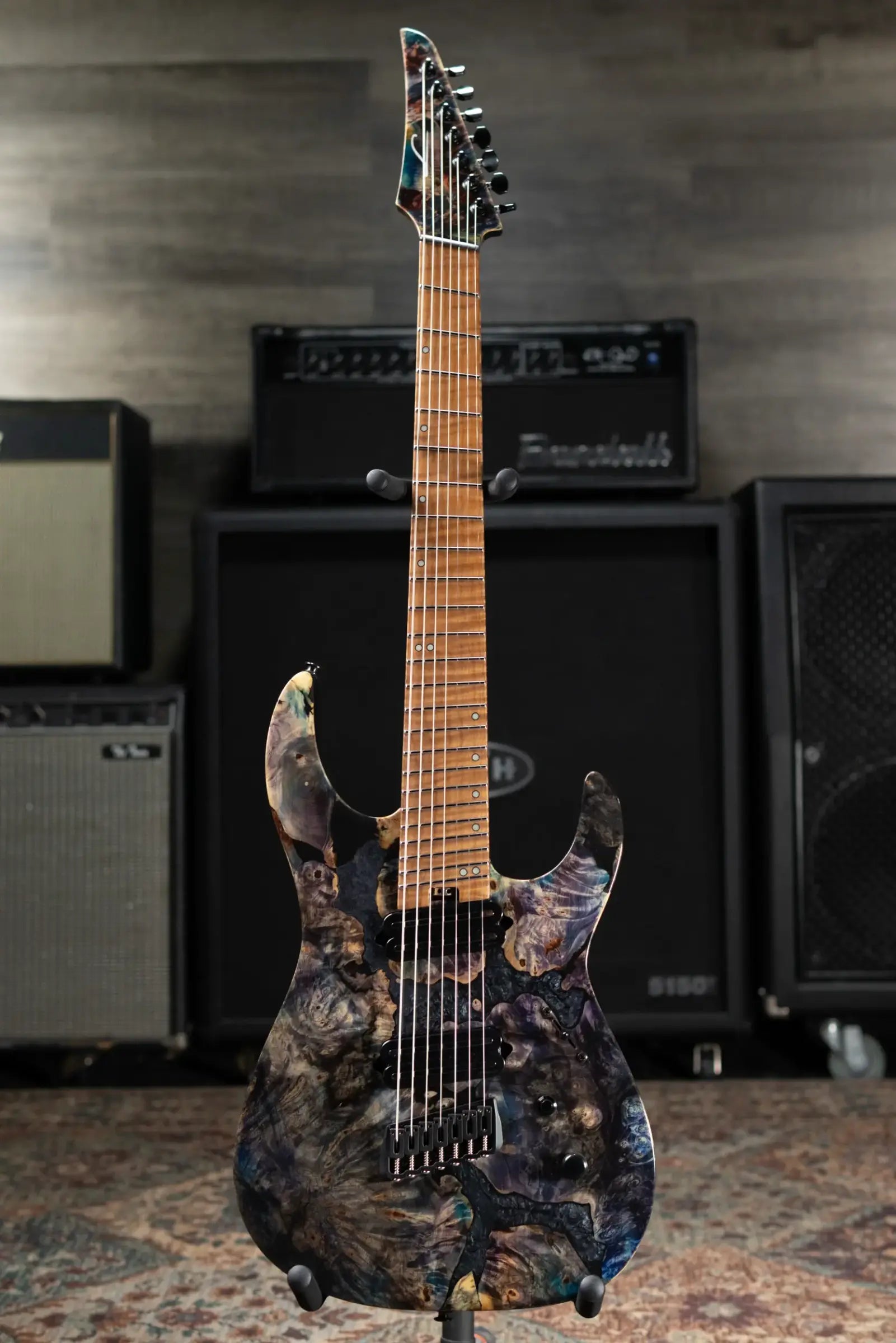Legator X7F Ninja Bolt-On 7-String Multi-Scale Electric Guitar - Coral with Gig Bag