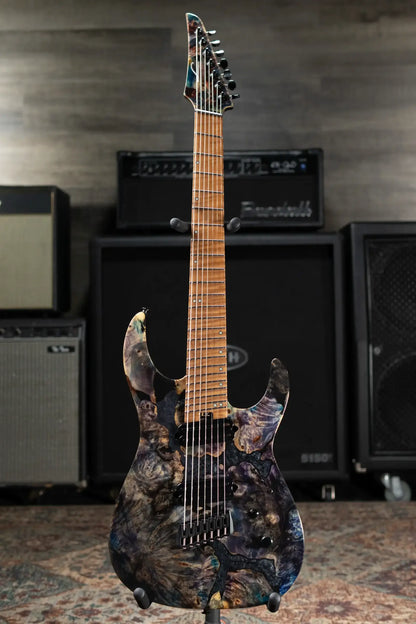 Legator X7F Ninja Bolt-On 7-String Multi-Scale Electric Guitar - Coral with Gig Bag