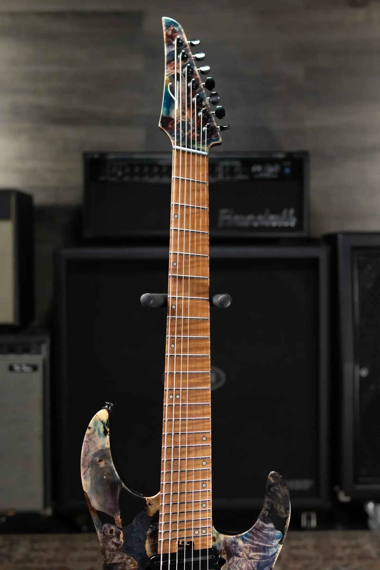 Legator X7F Ninja Bolt-On 7-String Multi-Scale Electric Guitar - Coral with Gig Bag