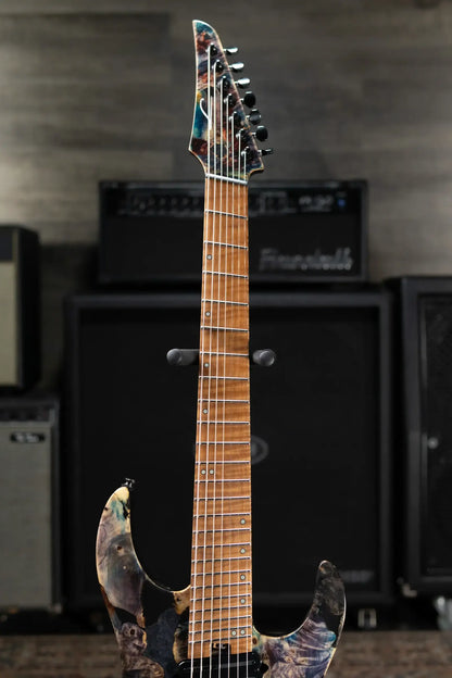 Legator X7F Ninja Bolt-On 7-String Multi-Scale Electric Guitar - Coral with Gig Bag