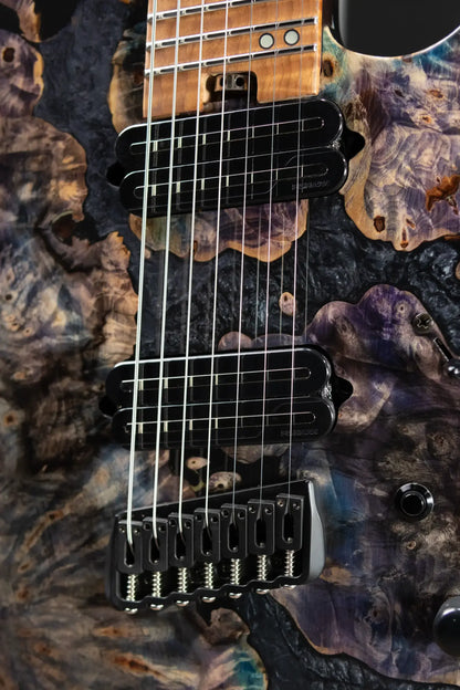 Legator X7F Ninja Bolt-On 7-String Multi-Scale Electric Guitar - Coral with Gig Bag