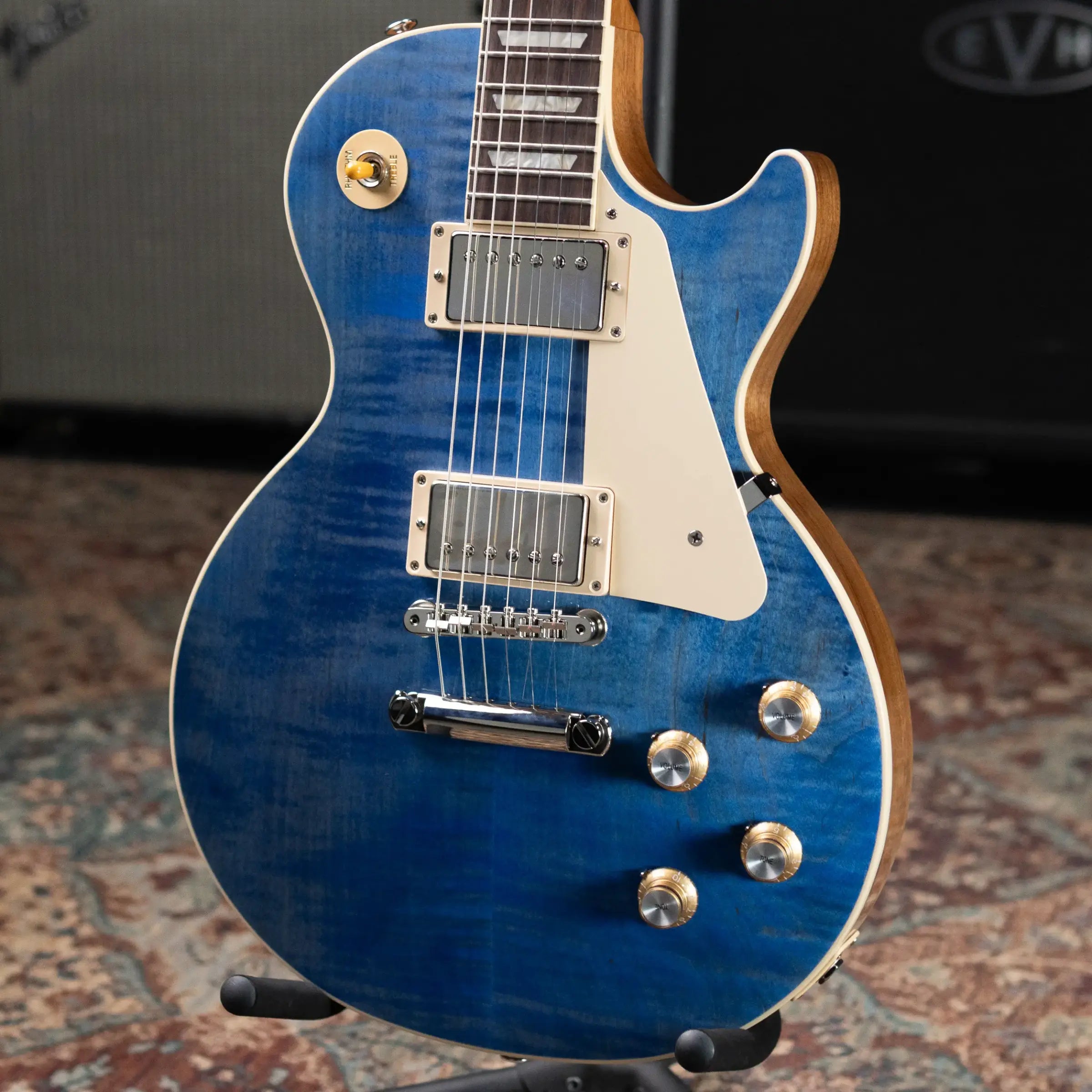Gibson Les Paul Standard '60s Figured Top Electric Guitar - Ocean Blue with Hardshell Case