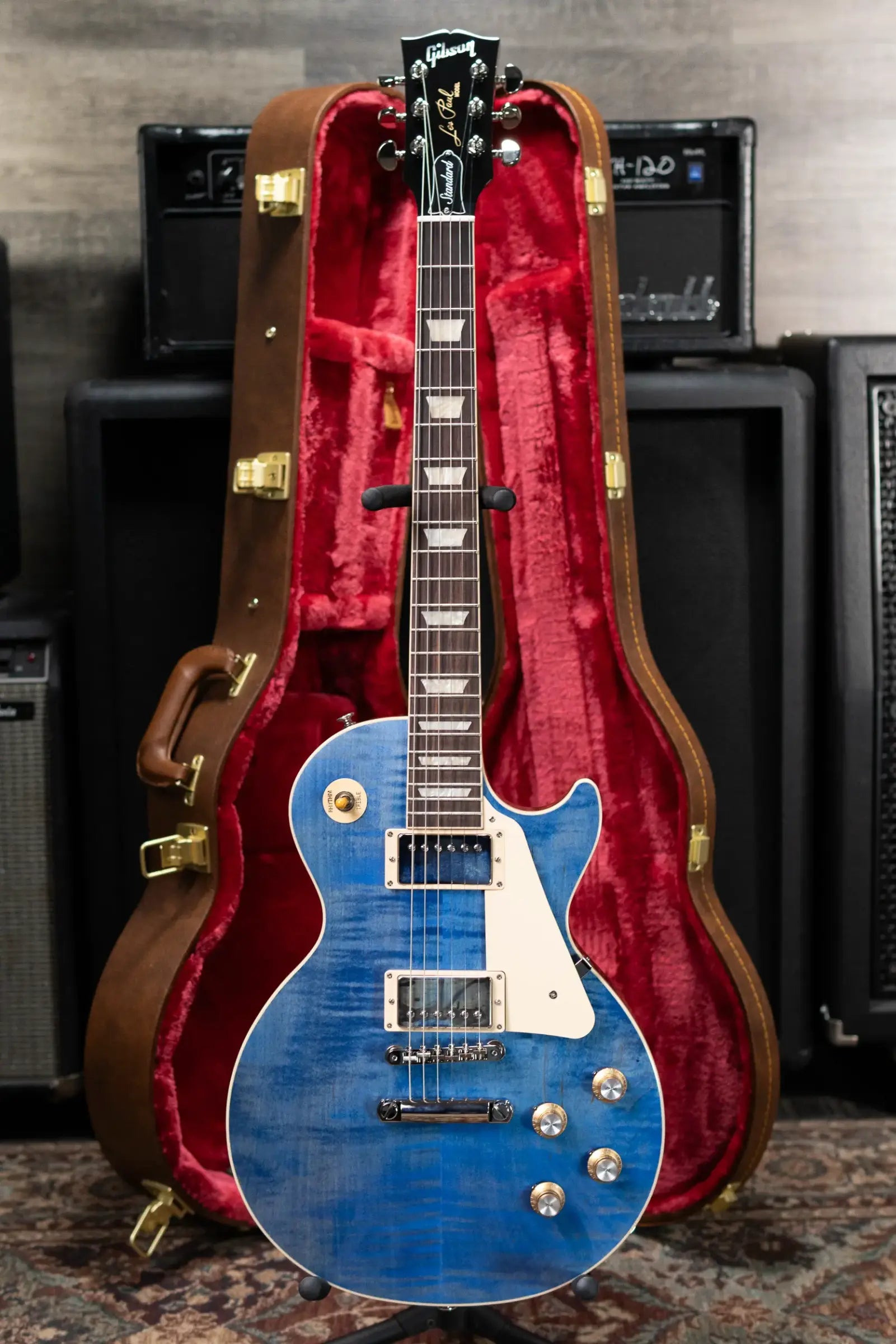 Gibson Les Paul Standard '60s Figured Top Electric Guitar - Ocean Blue with Hardshell Case