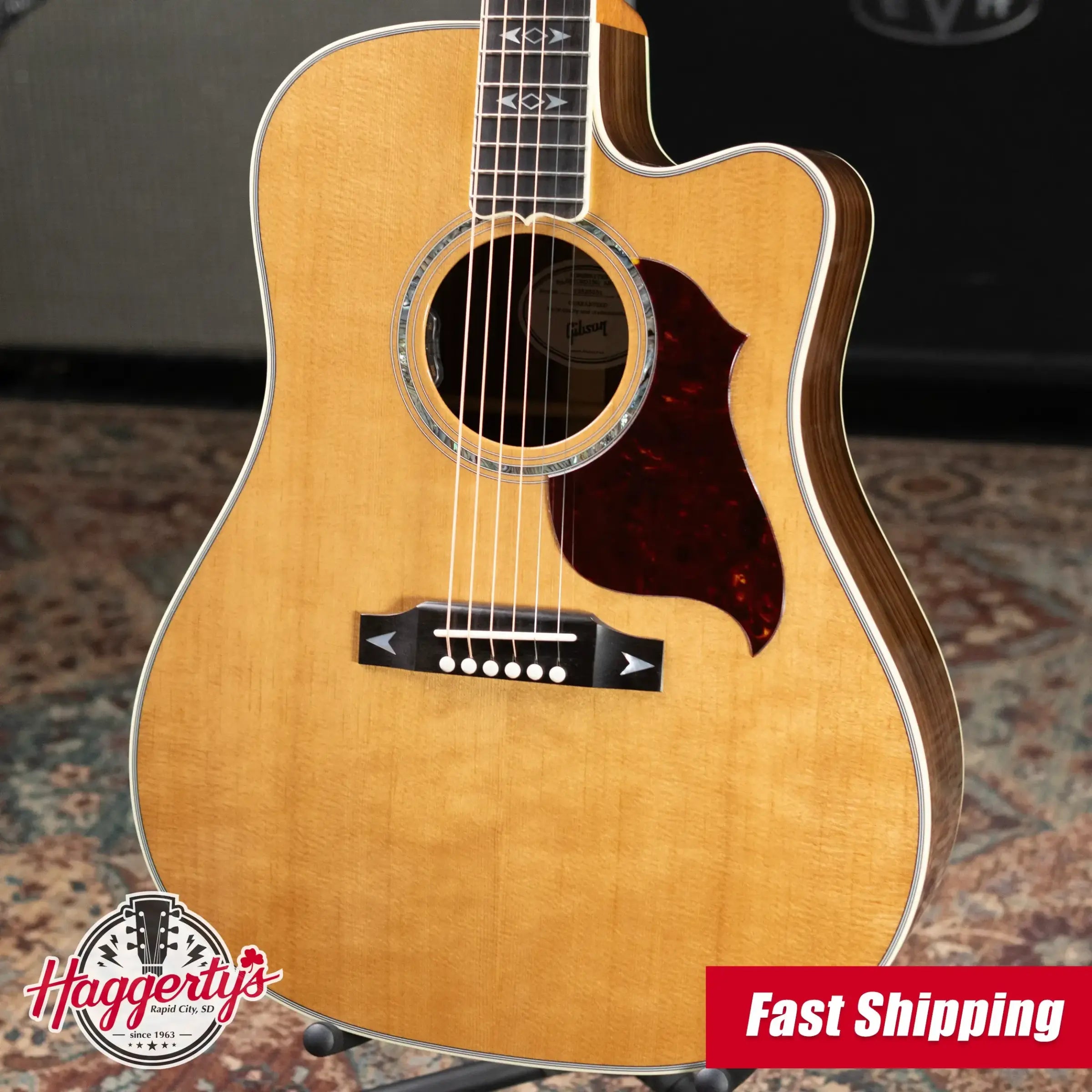 Gibson Songwriter Recording Artist EC Acoustic/Electric Guitar - Antique Natural with Hardshell Case