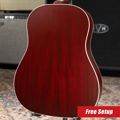 Gibson J-45 Special Dreadnought Acoustic/Electric Guitar - Satin Wine Red with Gig Bag