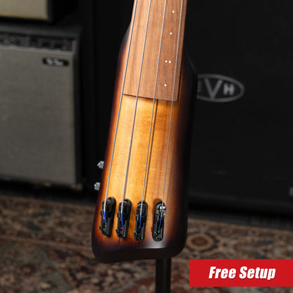 Ibanez Bass Workshop UB804 4-String Electric Upright Bass - Mahogany Oil Burst with Gig Bag