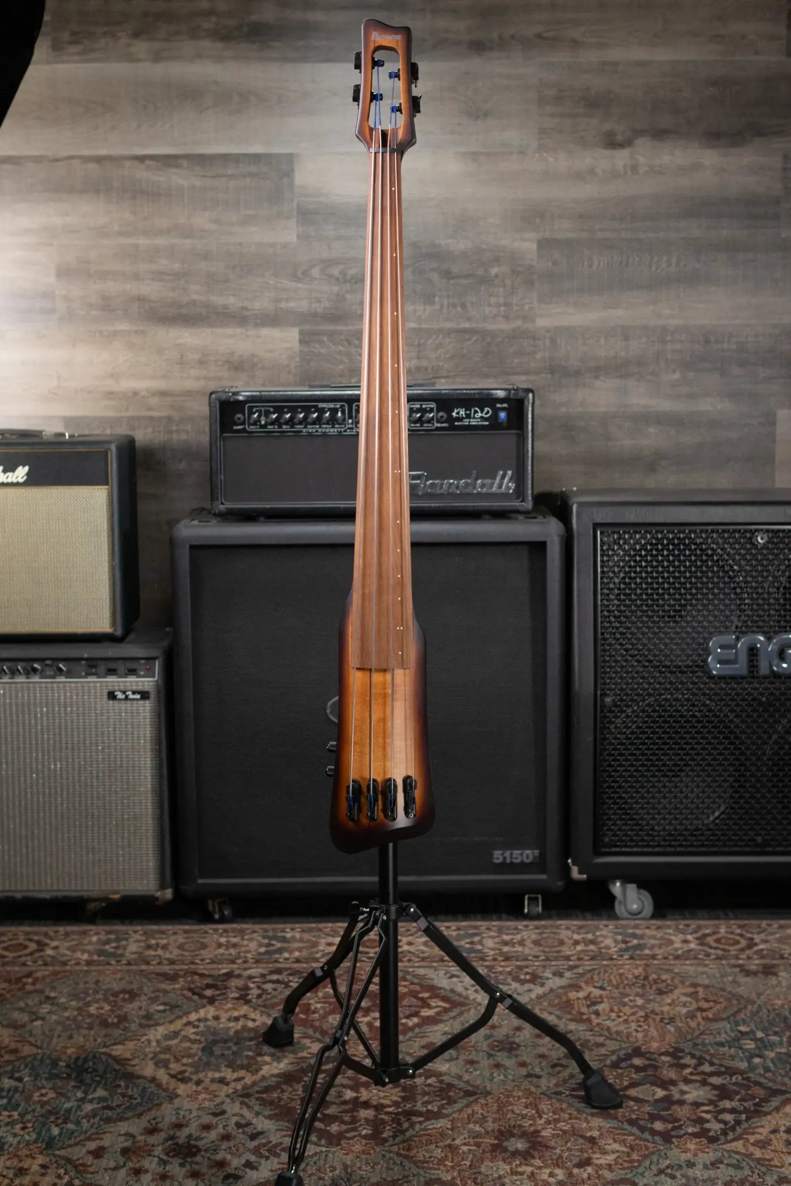 Ibanez Bass Workshop UB804 4-String Electric Upright Bass - Mahogany Oil Burst with Gig Bag