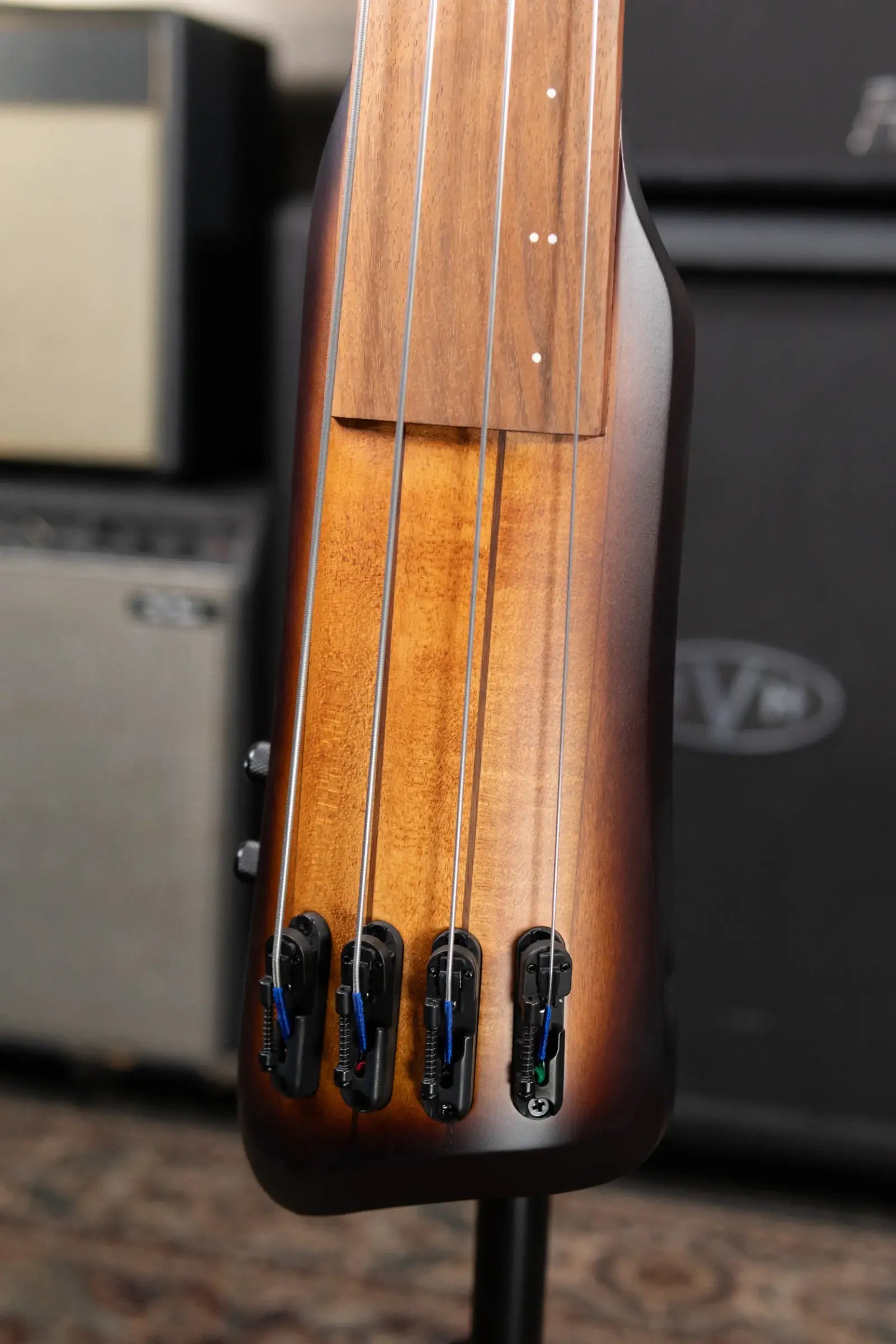 Ibanez Bass Workshop UB804 4-String Electric Upright Bass - Mahogany Oil Burst with Gig Bag