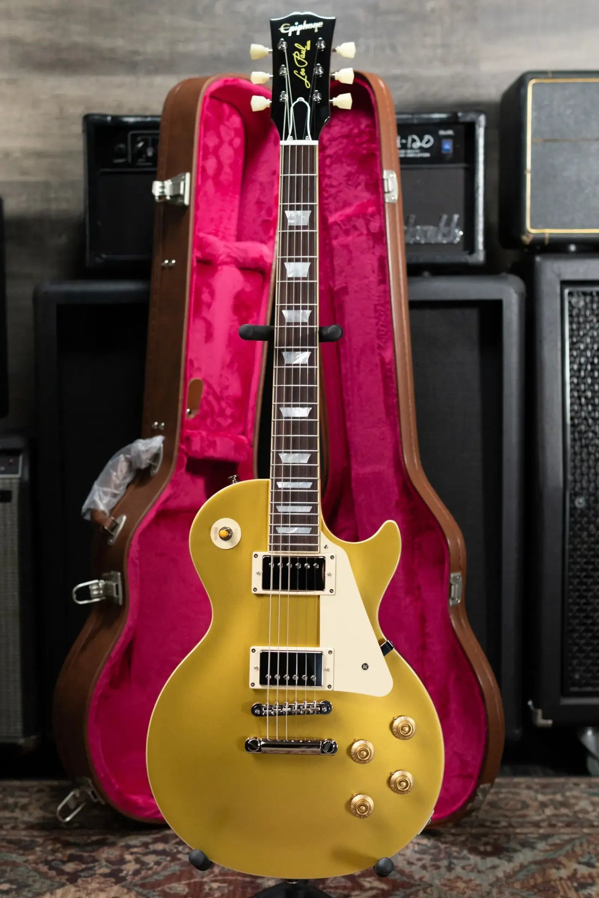 Epiphone 1957 Les Paul Goldtop Reissue Electric Guitar - Double Gold with Hardshell Case