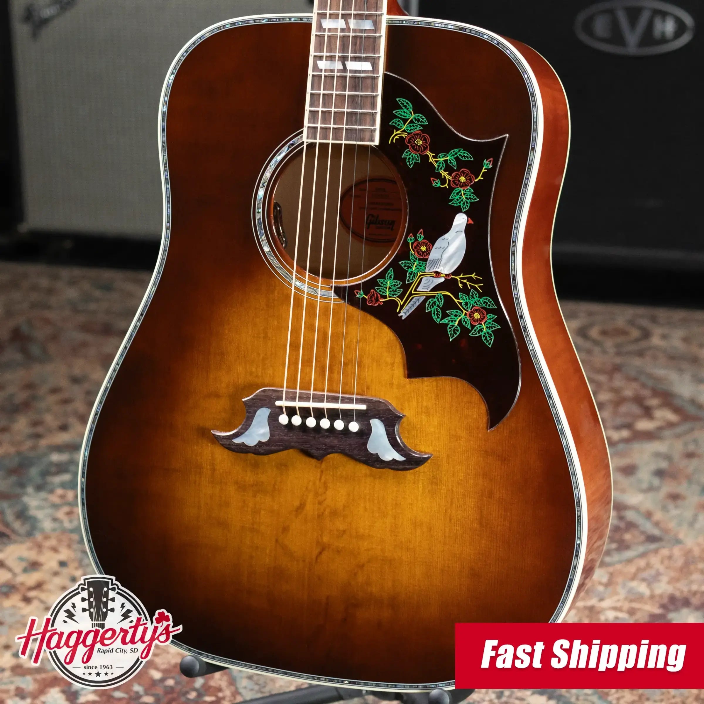 Gibson Dove Anniversary Limited Edition Acoustic/Electric Guitar - Cremona Burst with Hardshell Case
