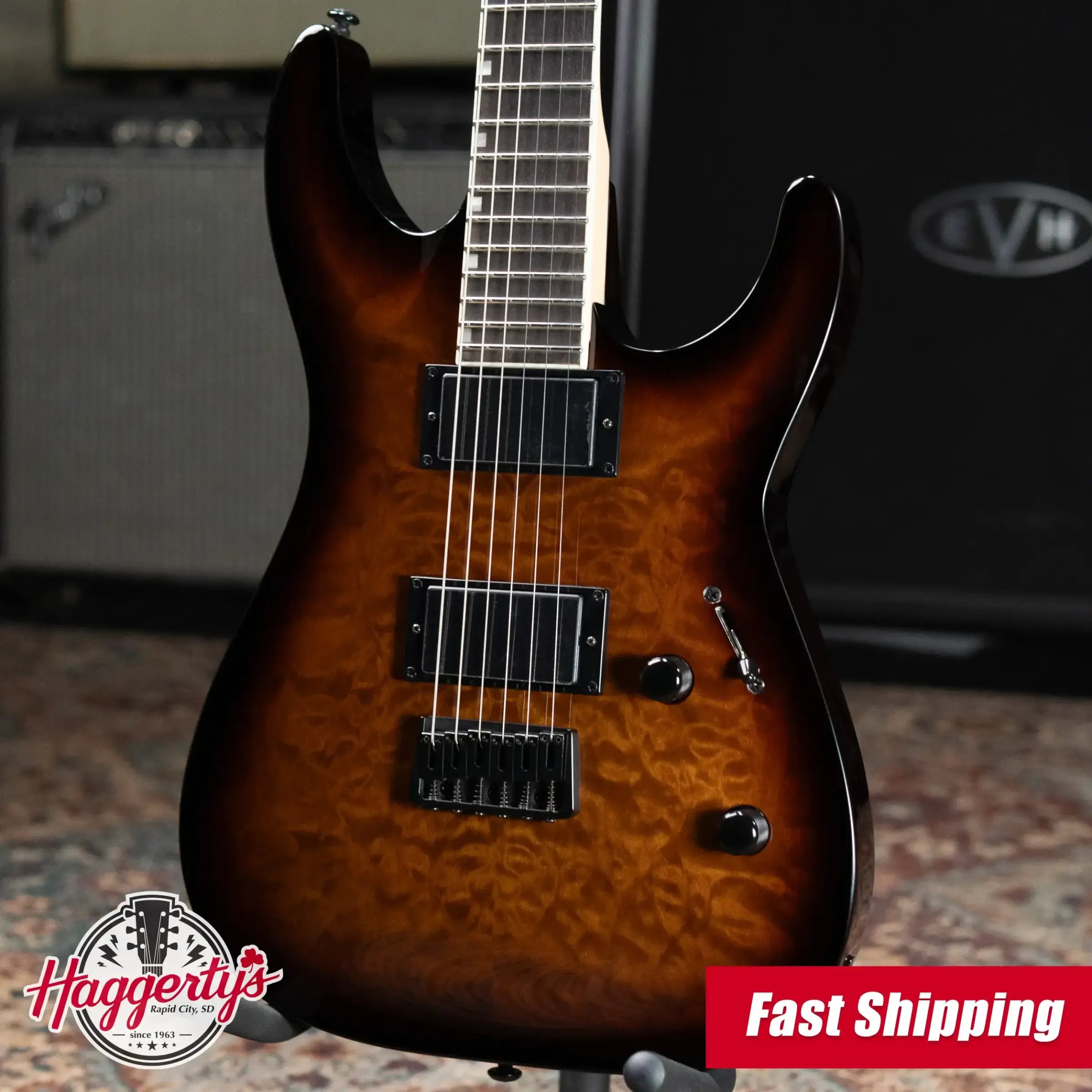 ESP LTD MH-200HT Electric Guitar - Dark Brown Sunburst