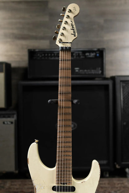 Jackson Custom Shop Special Edition PC1 Phil Collen Signature HSS FR84 Electric Guitar - Nitro Tour Relic Vanilla Shake with Hardshell Case