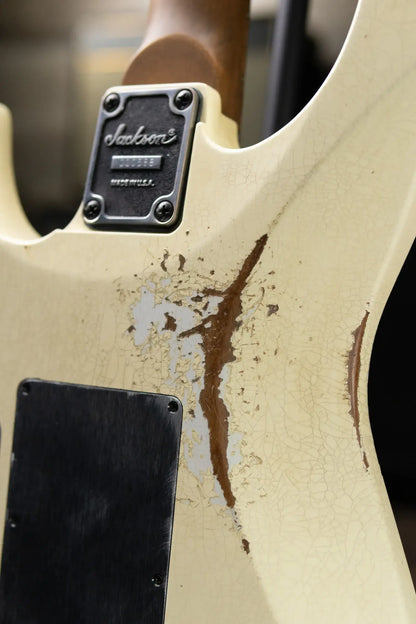 Jackson Custom Shop Special Edition PC1 Phil Collen Signature HSS FR84 Electric Guitar - Nitro Tour Relic Vanilla Shake with Hardshell Case
