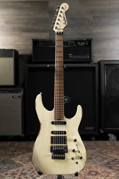 Jackson Custom Shop Special Edition PC1 Phil Collen Signature HSS FR84 Electric Guitar - Nitro Tour Relic Vanilla Shake with Hardshell Case
