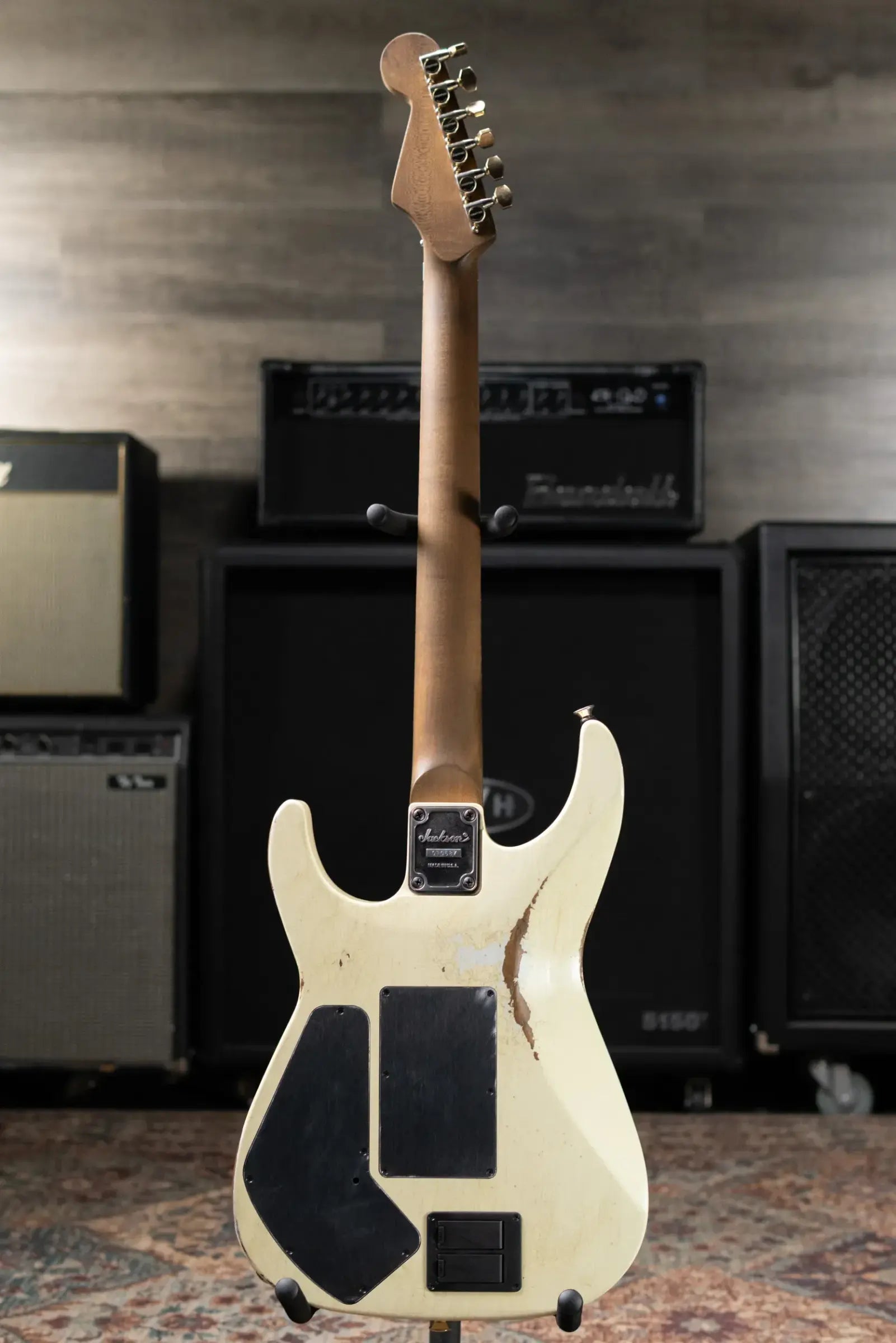 Jackson Custom Shop Special Edition PC1 Phil Collen Signature HSS FR84 Electric Guitar - Nitro Tour Relic Vanilla Shake with Hardshell Case
