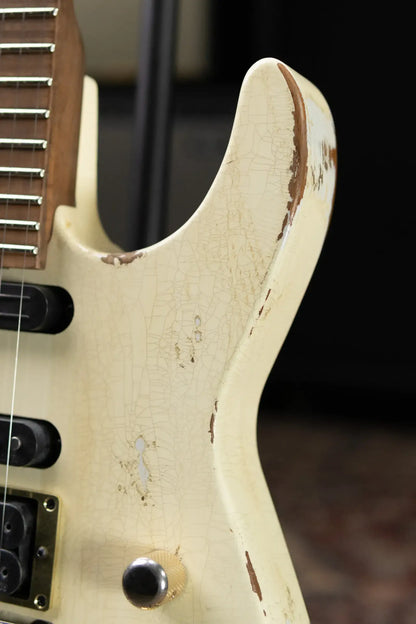 Jackson Custom Shop Special Edition PC1 Phil Collen Signature HSS FR84 Electric Guitar - Nitro Tour Relic Vanilla Shake with Hardshell Case