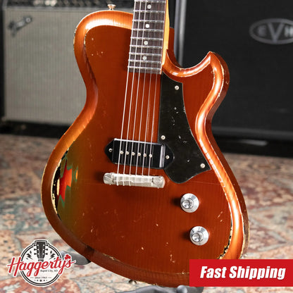 Novo Custom Shop Solus M1 Electric Guitar - Copper over '64 3-Tone Burst with Gig Bag