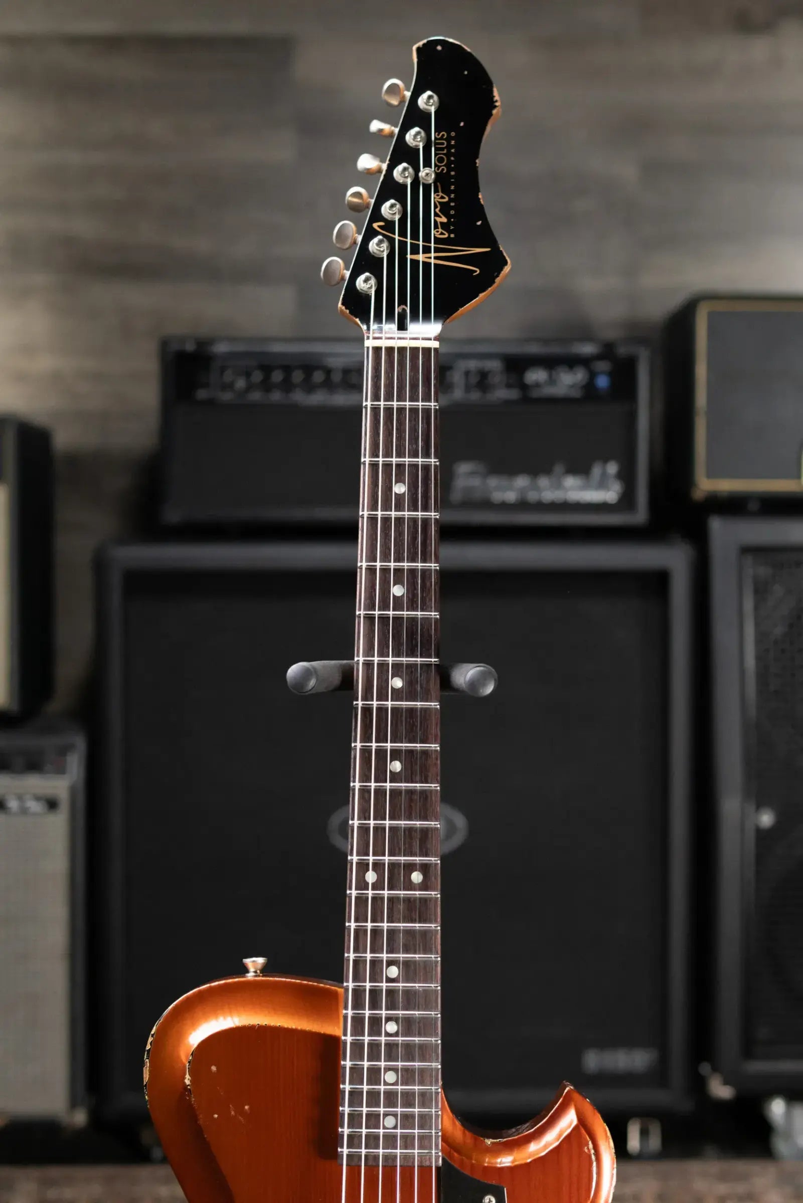 Novo Custom Shop Solus M1 Electric Guitar - Copper over '64 3-Tone Burst with Gig Bag