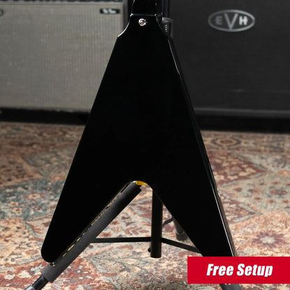 Epiphone Jimi Hendrix "Love Drops" Flying V Electric Guitar - Ebony with Hardshell Case