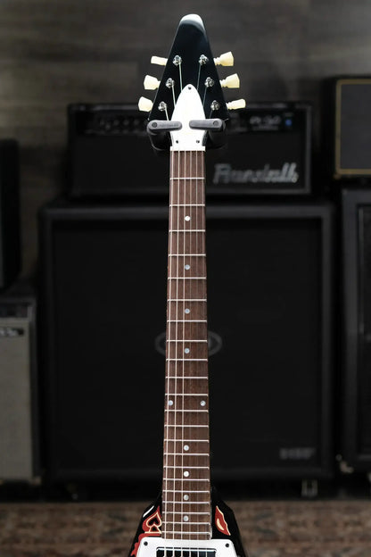 Epiphone Jimi Hendrix "Love Drops" Flying V Electric Guitar - Ebony with Hardshell Case