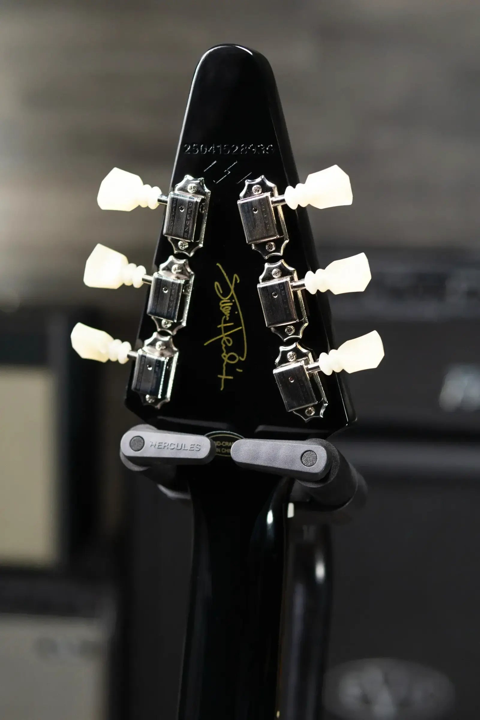 Epiphone Jimi Hendrix "Love Drops" Flying V Electric Guitar - Ebony with Hardshell Case