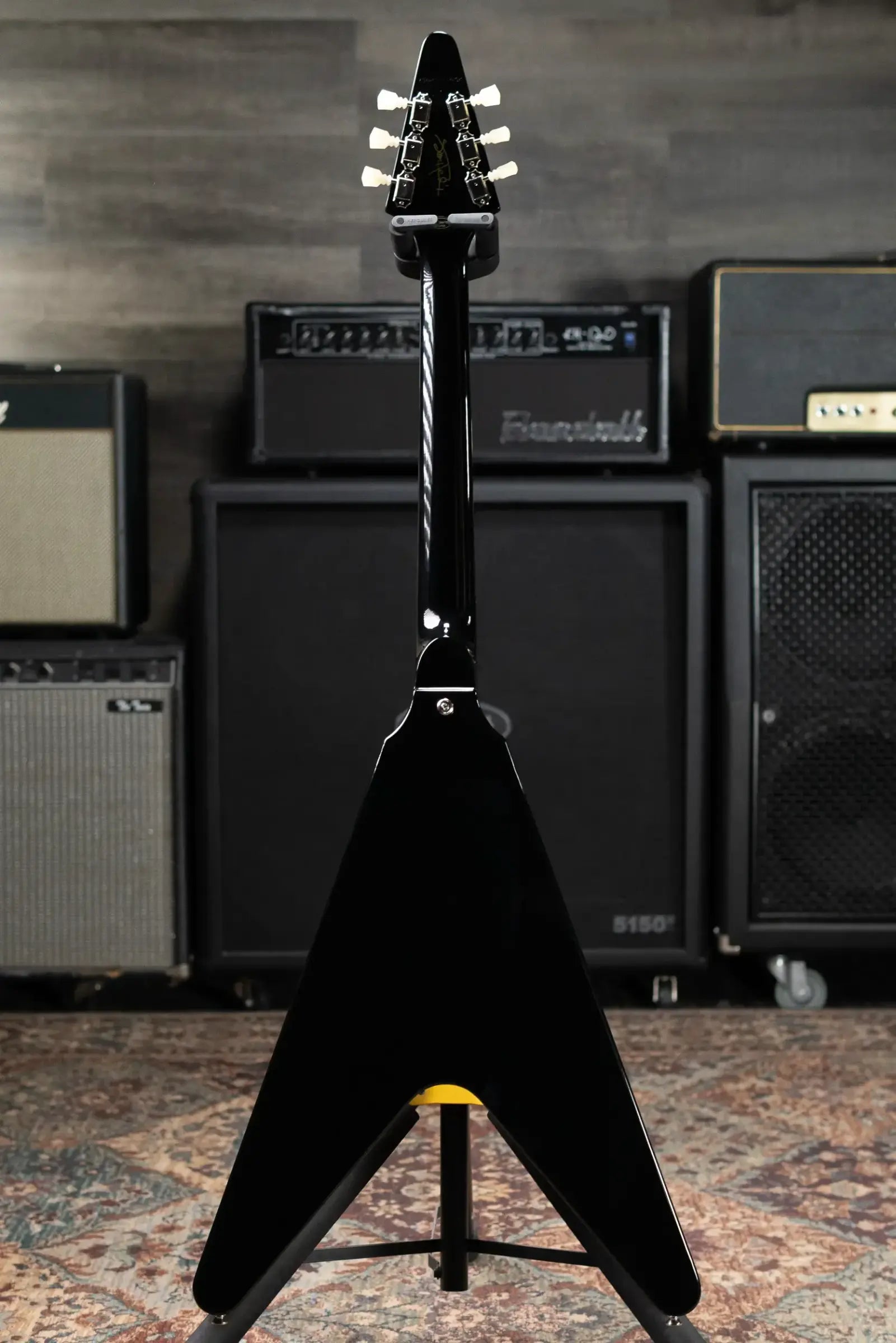 Epiphone Jimi Hendrix "Love Drops" Flying V Electric Guitar - Ebony with Hardshell Case