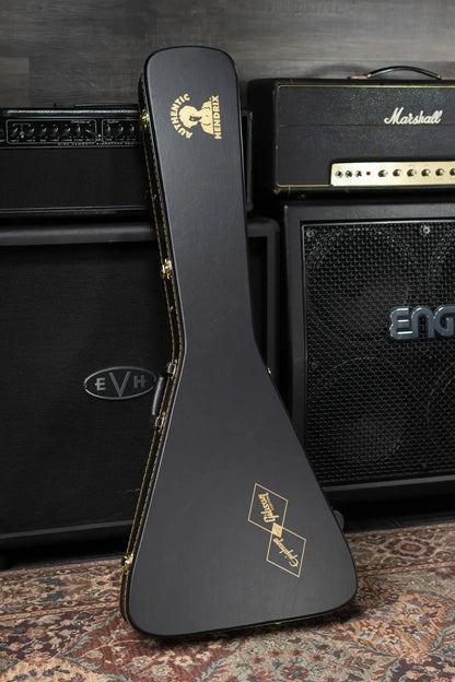Epiphone Jimi Hendrix "Love Drops" Flying V Electric Guitar - Ebony with Hardshell Case
