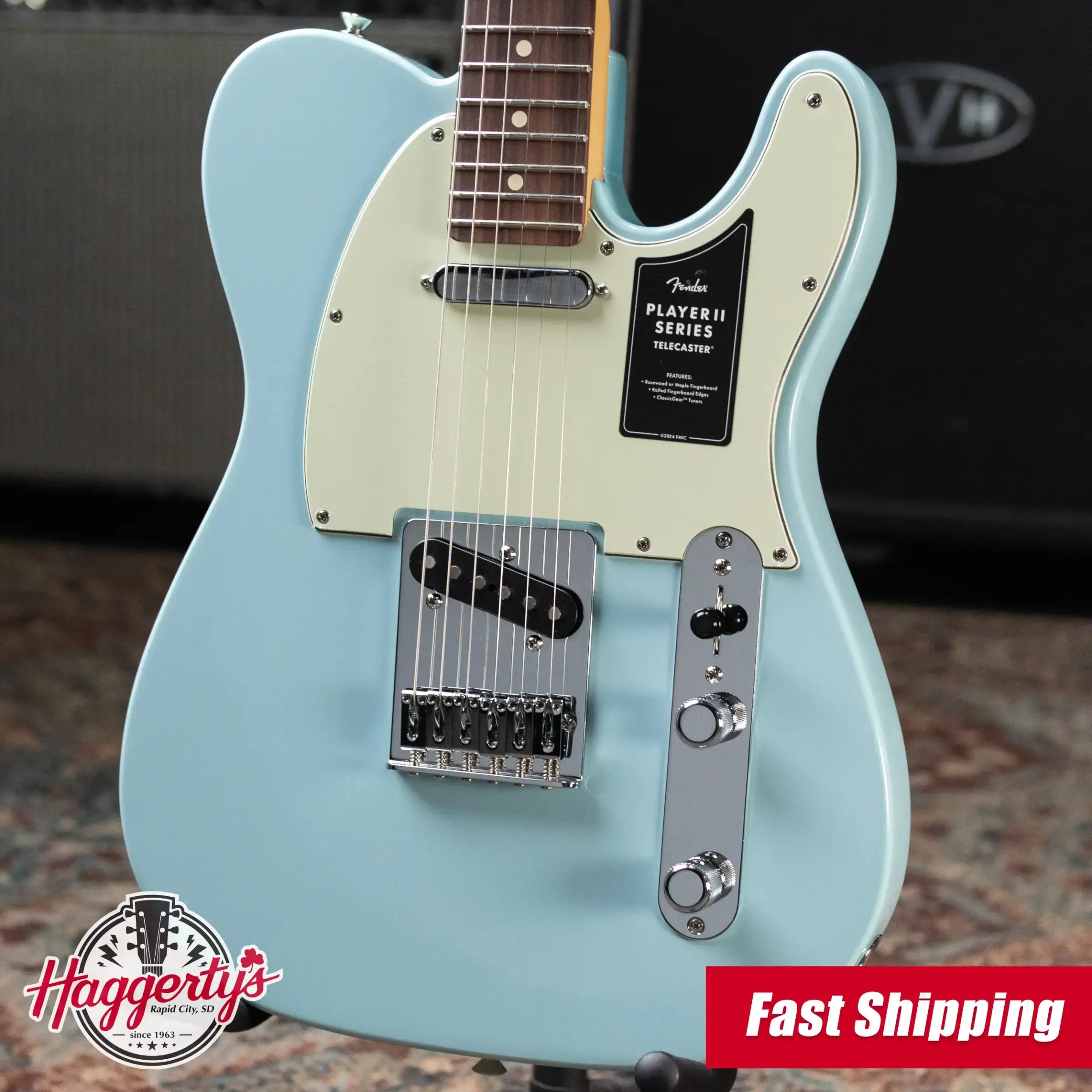 Fender 75th Anniversary Player II Telecaster Electric Guitar - Daphne Blue