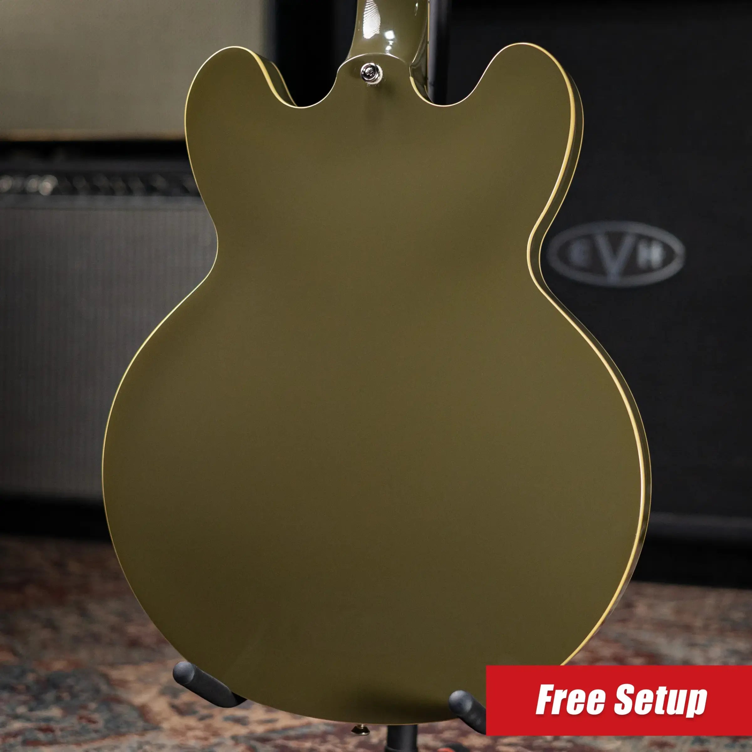 Epiphone ES-335 IG Semi-hollow Electric Guitar - Olive Drab Green with Hardshell Case - Used