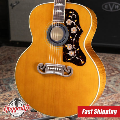 Epiphone 1957 SJ-200 Reissue Acoustic/Electric Guitar - Antique Natural with Hardshell Case