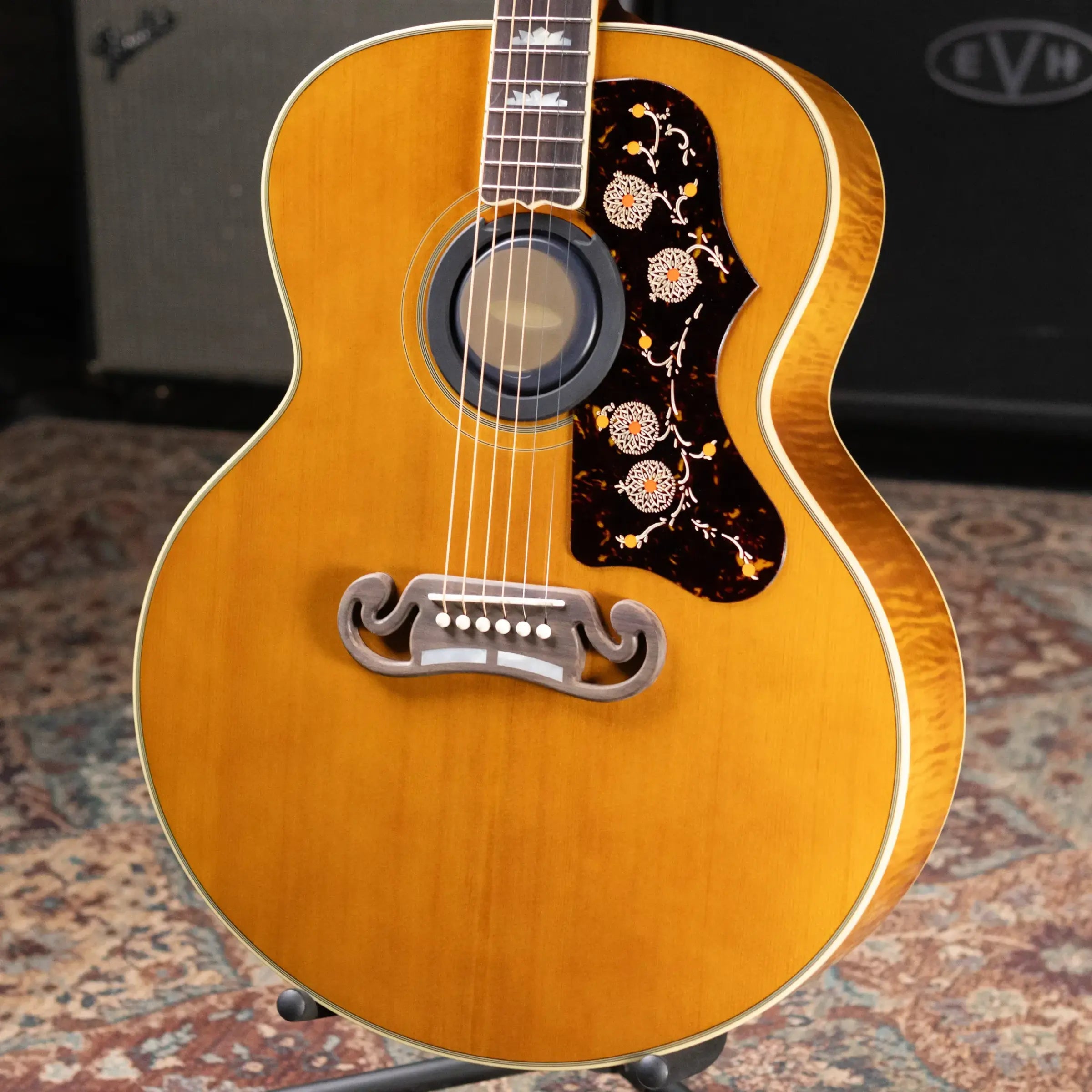 Epiphone 1957 SJ-200 Reissue Acoustic/Electric Guitar - Antique Natural with Hardshell Case