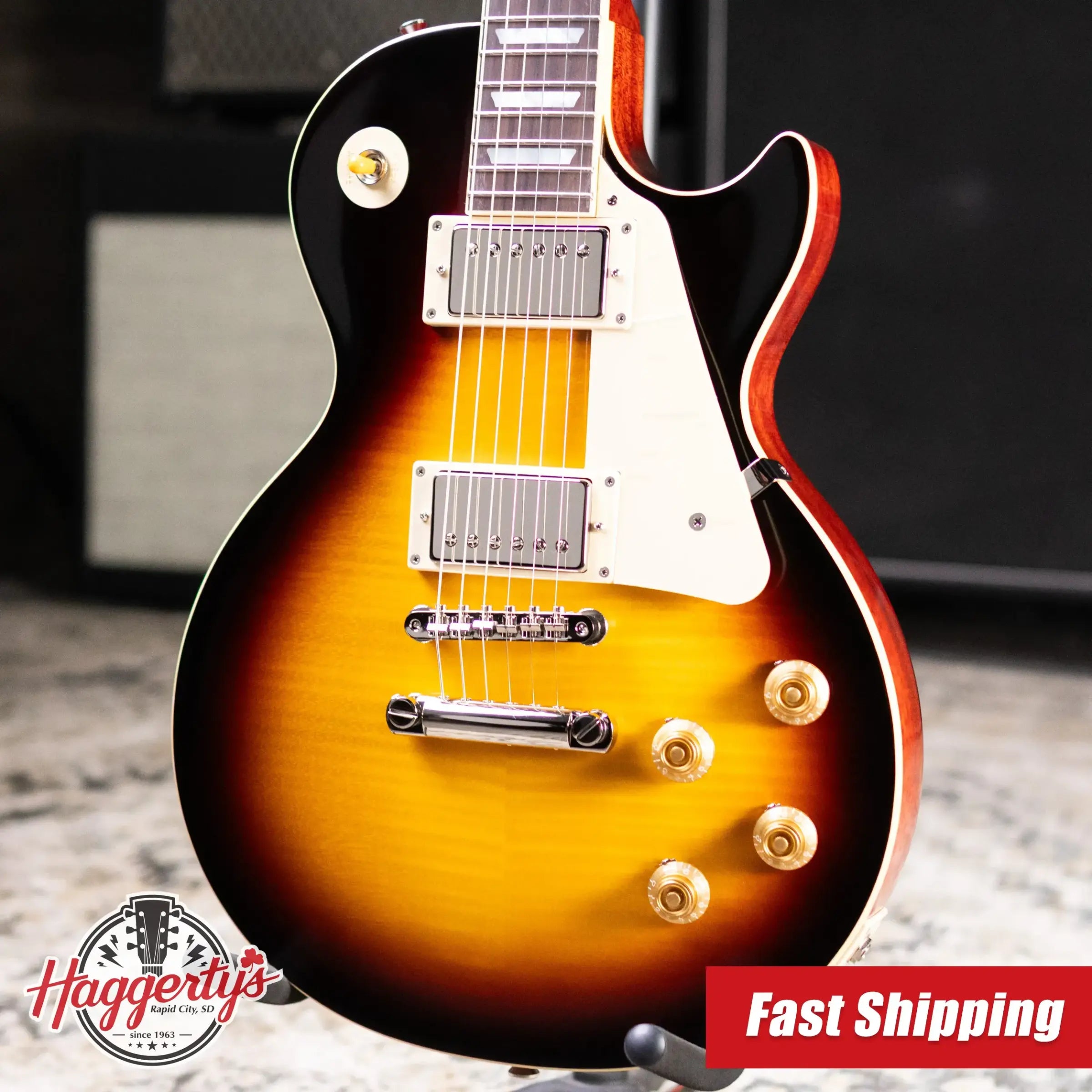 Epiphone 1959 Les Paul Standard Reissue Electric Guitar - Dark Burst with Hardshell Case
