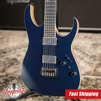 Ibanez Prestige RG5121R Electric Guitar - Dark Tide Blue Flat with Hardshell Case