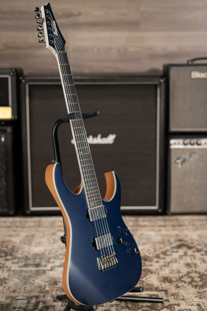 Ibanez Prestige RG5121R Electric Guitar - Dark Tide Blue Flat with Hardshell Case