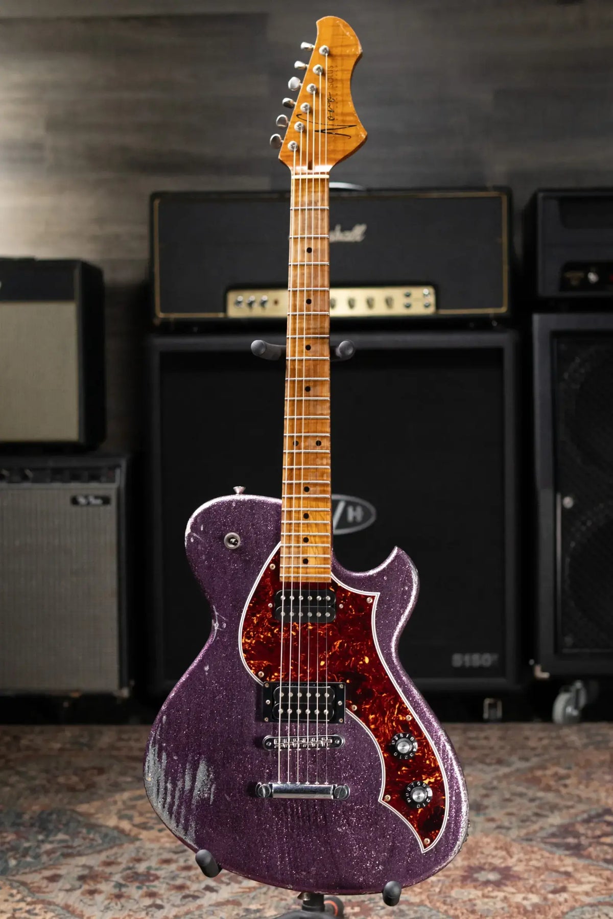 Novo Solus H2 Electric Guitar - Grape Jelly Sparkle with Hardshell Case - Used