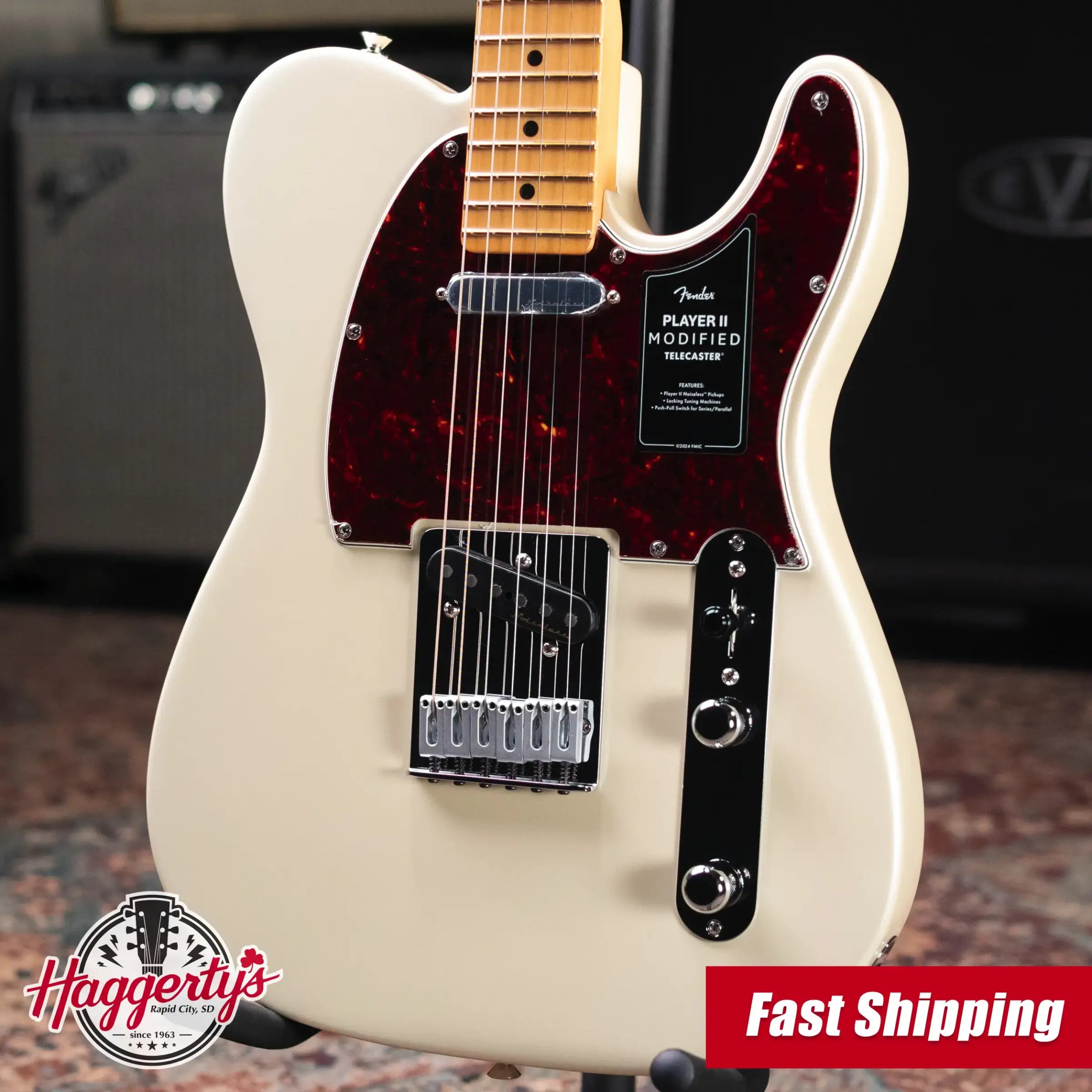 Fender Player II Modified Telecaster Electric Guitar - Olympic Pearl with Gig Bag