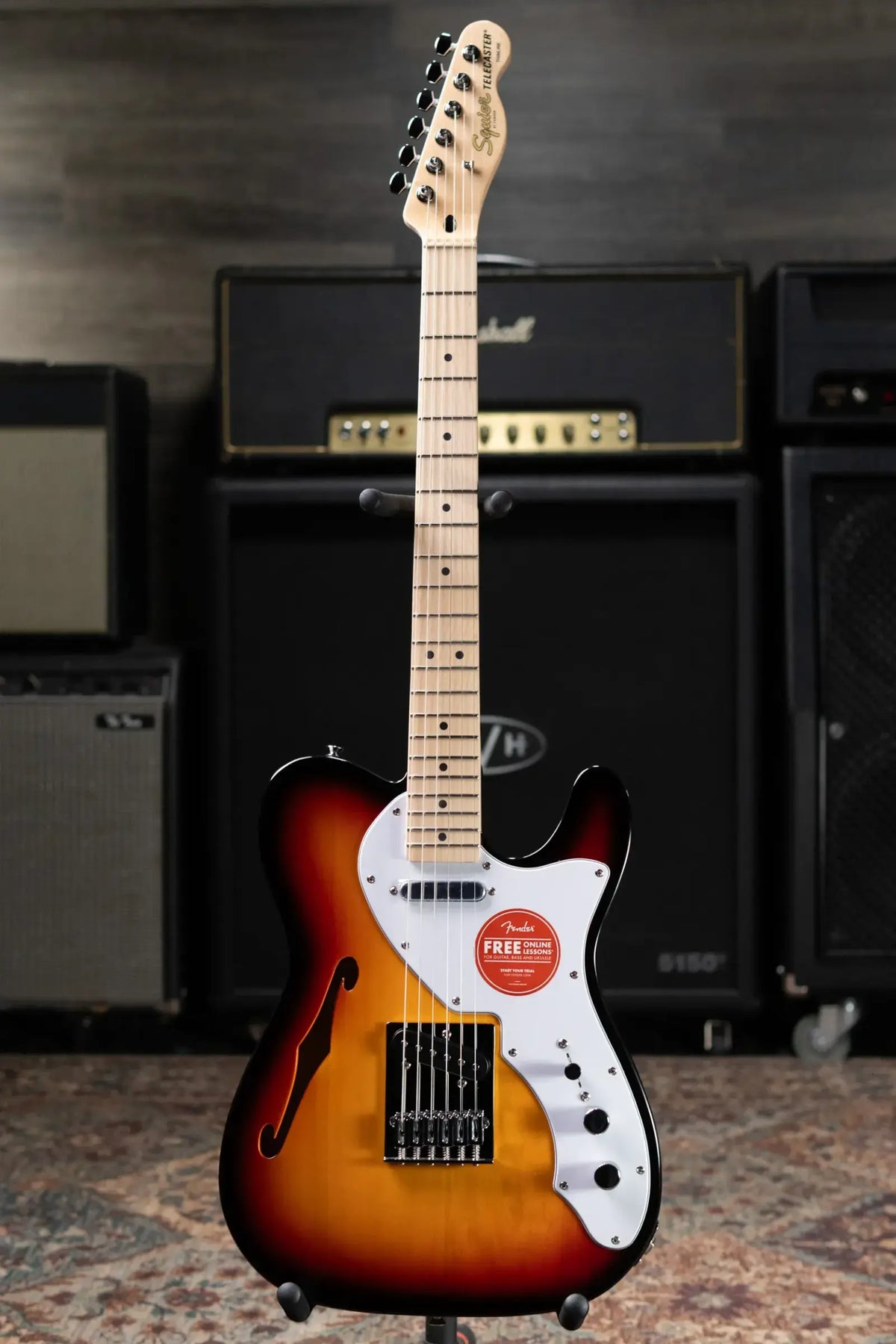 Squier Affinity Series Telecaster Thinline Electric Guitar - 3-Color Sunburst