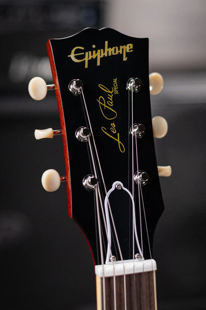 Epiphone Inspired By Gibson 1960 Les Paul Special Double Cut Reissue - Cherry Red with Hardshell Case